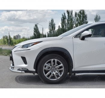 15 699 р. Защита переднего бампера (Ø63 мм, нержавейка) SLITKOFF  Lexus NX300h  Z10 (2014-2017) дорестайлинг  с доставкой в г. Новочеркасск. Увеличить фотографию 2