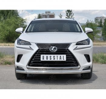 15 699 р. Защита переднего бампера (Ø63 мм, нержавейка) SLITKOFF  Lexus NX300h  Z10 (2014-2017) дорестайлинг  с доставкой в г. Новочеркасск. Увеличить фотографию 4