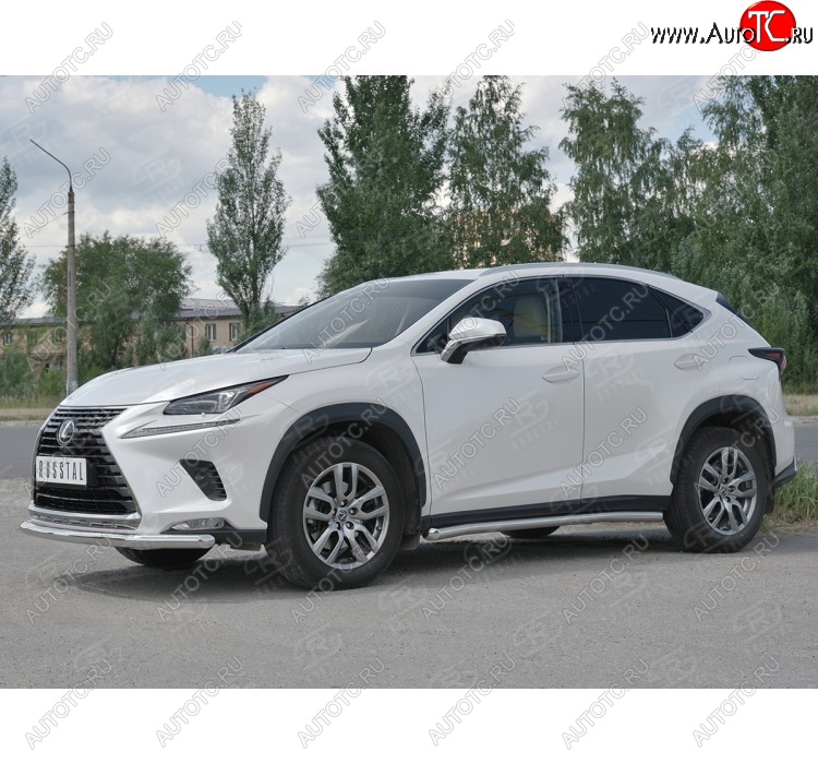 15 699 р. Защита переднего бампера (Ø63 мм, нержавейка) SLITKOFF  Lexus NX300h  Z10 (2014-2017) дорестайлинг  с доставкой в г. Новочеркасск