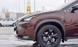 10 199 р. Защита переднего бампера (Ø42 мм, волна, нержавейка) Russtal Lexus NX200 Z10 дорестайлинг (2014-2017)  с доставкой в г. Новочеркасск. Увеличить фотографию 3