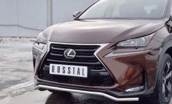 10 199 р. Защита переднего бампера (Ø42 мм, волна, нержавейка) Russtal Lexus NX200 Z10 дорестайлинг (2014-2017)  с доставкой в г. Новочеркасск. Увеличить фотографию 4