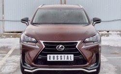 Защита переднего бампера (Ø42 мм, волна, нержавейка) Russtal Lexus NX200 Z10 дорестайлинг (2014-2017)