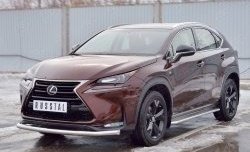 16 999 р. Защита переднего бампера (Ø63 мм, нержавейка) Russtal Lexus NX200 Z10 дорестайлинг (2014-2017)  с доставкой в г. Новочеркасск. Увеличить фотографию 2