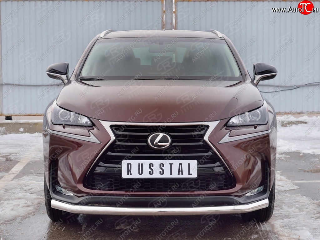 16 999 р. Защита переднего бампера (Ø63 мм, нержавейка) Russtal Lexus NX200 Z10 дорестайлинг (2014-2017)  с доставкой в г. Новочеркасск