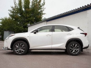 30 999 р. Широкая защита порогов с трубой диаметром 42 мм SLITKOFF v3  Lexus NX200  Z10 (2014-2017) дорестайлинг  с доставкой в г. Новочеркасск. Увеличить фотографию 4