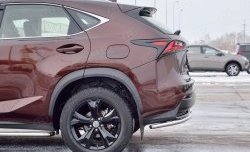 9 799 р. Защита заднего бампера (Ø42 мм уголки, нержавейка) Russtal  Lexus NX200  Z10 (2014-2017) дорестайлинг  с доставкой в г. Новочеркасск. Увеличить фотографию 4