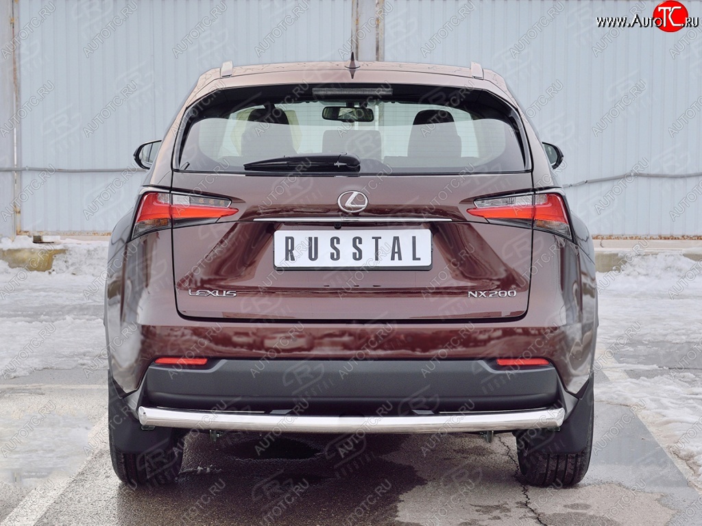 16 999 р. Защита заднего бампера (Ø63 мм, нержавейка) Russtal Lexus NX200 Z10 дорестайлинг (2014-2017)  с доставкой в г. Новочеркасск