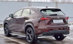 17 799 р. Защита заднего бампера (Ø63 мм уголки, нержавейка) Russtal Lexus NX200 Z10 дорестайлинг (2014-2017)  с доставкой в г. Новочеркасск. Увеличить фотографию 2