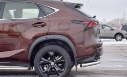 17 799 р. Защита заднего бампера (Ø63 мм уголки, нержавейка) Russtal Lexus NX200 Z10 дорестайлинг (2014-2017)  с доставкой в г. Новочеркасск. Увеличить фотографию 3