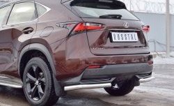 17 799 р. Защита заднего бампера (Ø63 мм уголки, нержавейка) Russtal Lexus NX200 Z10 дорестайлинг (2014-2017)  с доставкой в г. Новочеркасск. Увеличить фотографию 4