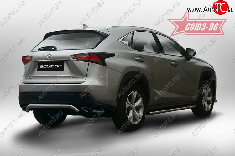 13 679 р. Защита заднего бампера (F-Sport) Souz-96 (d60) Lexus NX200 Z10 дорестайлинг (2014-2017)  с доставкой в г. Новочеркасск