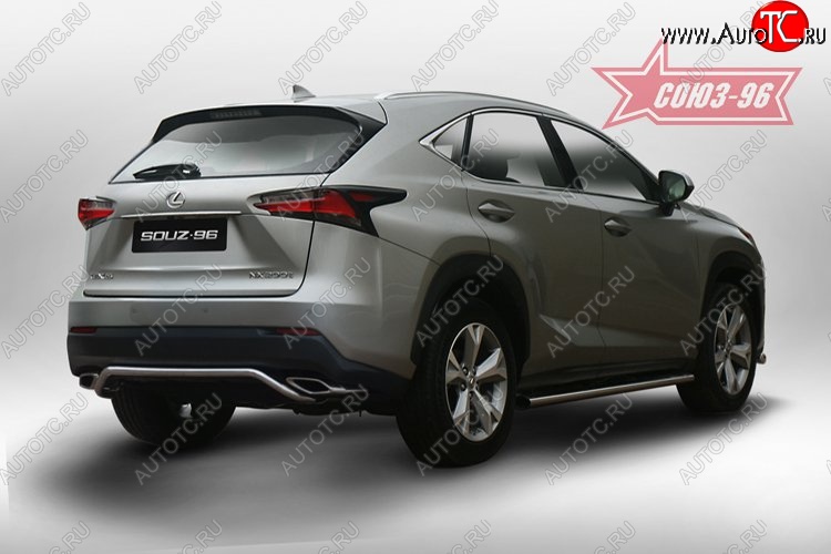 13 319 р. Узкая защита заднего бампера d42 Souz-96 Lexus NX200 Z10 дорестайлинг (2014-2017)  с доставкой в г. Новочеркасск