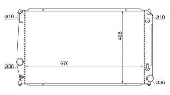 4 399 р. Радиатор двигателя SAT (трубчатый, МКПП/АКПП) Lexus NX200 Z10 дорестайлинг (2014-2017)  с доставкой в г. Новочеркасск. Увеличить фотографию 1