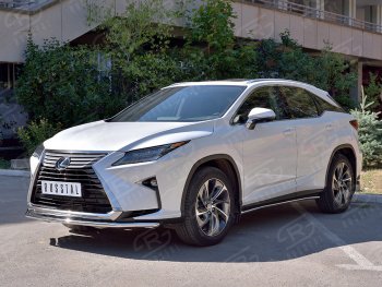 18 999 р. Защита переднего бампера (Ø42 мм, нержавейка, кроме F-Sport) Russtal Lexus RX350L AL20 рестайлинг (2019-2022)  с доставкой в г. Новочеркасск. Увеличить фотографию 2