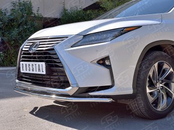 18 999 р. Защита переднего бампера (Ø42 мм, нержавейка, кроме F-Sport) Russtal Lexus RX350L AL20 рестайлинг (2019-2022)  с доставкой в г. Новочеркасск. Увеличить фотографию 4