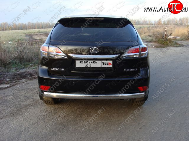 26 999 р. Защита заднего бампера (овальная) ТСС (нержавейка d75х42 мм)  Lexus RX350  AL10 (2012-2015) рестайлинг  с доставкой в г. Новочеркасск