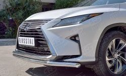 19 799 р. Защита переднего бампера (2 трубыØ63 и 42 мм, нержавейка) Russtal Lexus RX 200T AL20 дорестайлинг (2015-2017)  с доставкой в г. Новочеркасск. Увеличить фотографию 4