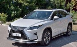 15 649 р. Защита переднего бампера (Ø63 мм, нержавейка) Russtal Lexus RX 200T AL20 дорестайлинг (2015-2017)  с доставкой в г. Новочеркасск. Увеличить фотографию 2