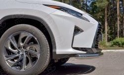 15 649 р. Защита переднего бампера (Ø63 мм, нержавейка) Russtal Lexus RX 200T AL20 дорестайлинг (2015-2017)  с доставкой в г. Новочеркасск. Увеличить фотографию 3