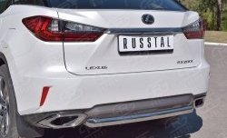 13 549 р. Защита заднего бампера (Ø63 мм, окрашенная) Russtal Lexus RX 200T AL20 дорестайлинг (2015-2017)  с доставкой в г. Новочеркасск. Увеличить фотографию 3