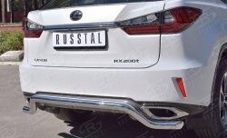 15 649 р. Защита заднего бампера диаметром 63 мм с изгибом Russtal Lexus RX 200T AL20 дорестайлинг (2015-2017)  с доставкой в г. Новочеркасск. Увеличить фотографию 3