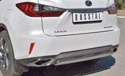 15 649 р. Защита заднего бампера (Ø75x42 мм, нержавейка) Russtal Lexus RX 200T AL20 дорестайлинг (2015-2017)  с доставкой в г. Новочеркасск. Увеличить фотографию 3