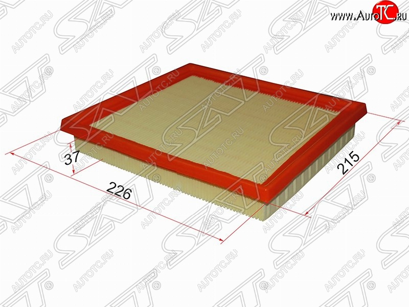 369 р. Фильтр воздушный двигателя SAT (226х215х37 mm)  Lexus RX  270 (2015-2019), Lexus RX270  AL10 (2010-2012), Lexus RX350  AL10 (2008-2015), Lexus RX450H  AL10 (2009-2012), Toyota Highlander  XU40 (2007-2013), Toyota Kluger  XU40 (2007-2013)  с доставкой в г. Новочеркасск