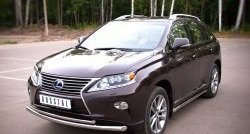 14 899 р. Защита переднего бампера (2 трубыØ63 и 42 мм, нержавейка) Russtal Lexus RX270 AL10 дорестайлинг (2010-2012)  с доставкой в г. Новочеркасск. Увеличить фотографию 3