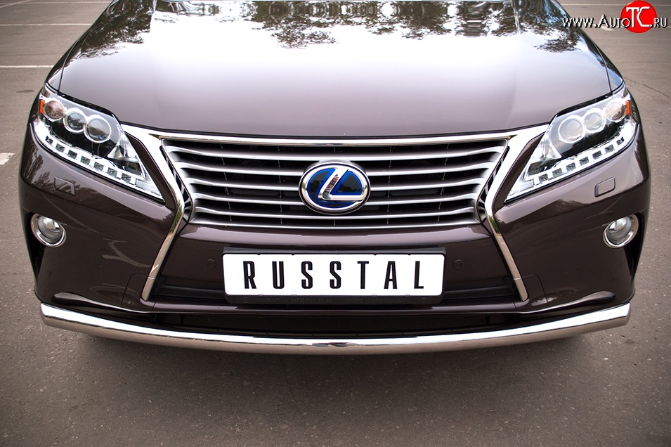 14 799 р. Одинарная защита переднего бампера диаметром 63 мм Russtal Lexus RX270 AL10 дорестайлинг (2010-2012)  с доставкой в г. Новочеркасск