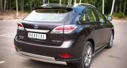 23 999 р. Защита заднего бампера (2 трубы Ø76х42 мм, нержавейка) Russtal Lexus RX270 AL10 дорестайлинг (2010-2012)  с доставкой в г. Новочеркасск. Увеличить фотографию 4