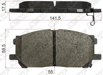 1 379 р. Колодки тормозные SAT (передние)  Lexus RX270  AL10 (2010-2012), Lexus RX350  AL10 (2008-2012), Lexus RX450H  AL10 (2009-2012), Toyota Harrier  XU30 (2003-2013), Toyota Highlander  XU40 (2007-2010)  с доставкой в г. Новочеркасск. Увеличить фотографию 1