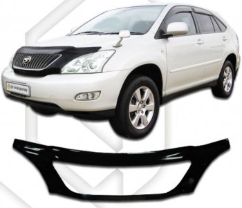 2 799 р. Дефлектор капота CA-Plastiс exclusive Lexus RX300 XU30 дорестайлинг (2003-2006) (Classic черный, Без надписи)  с доставкой в г. Новочеркасск. Увеличить фотографию 1