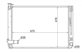 Радиатор двигателя SAT (пластинчатый, 3.5, АКПП) Lexus RX300 XU30 дорестайлинг (2003-2006)