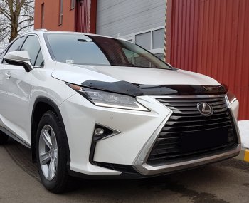 2 999 р. Дефлектор капота SIM Lexus RX350L AL20 дорестайлинг (2017-2019)  с доставкой в г. Новочеркасск. Увеличить фотографию 1