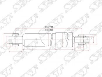 2 049 р. Амортизатор задний SAT (LH=RH)  Lexus RX270  AL10 - RX450H  AL10  с доставкой в г. Новочеркасск. Увеличить фотографию 1