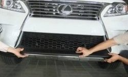 17 299 р. Накладка на передний бампер CT v3 v3  Lexus RX350  AL10 (2008-2012) дорестайлинг (Неокрашенная)  с доставкой в г. Новочеркасск. Увеличить фотографию 1