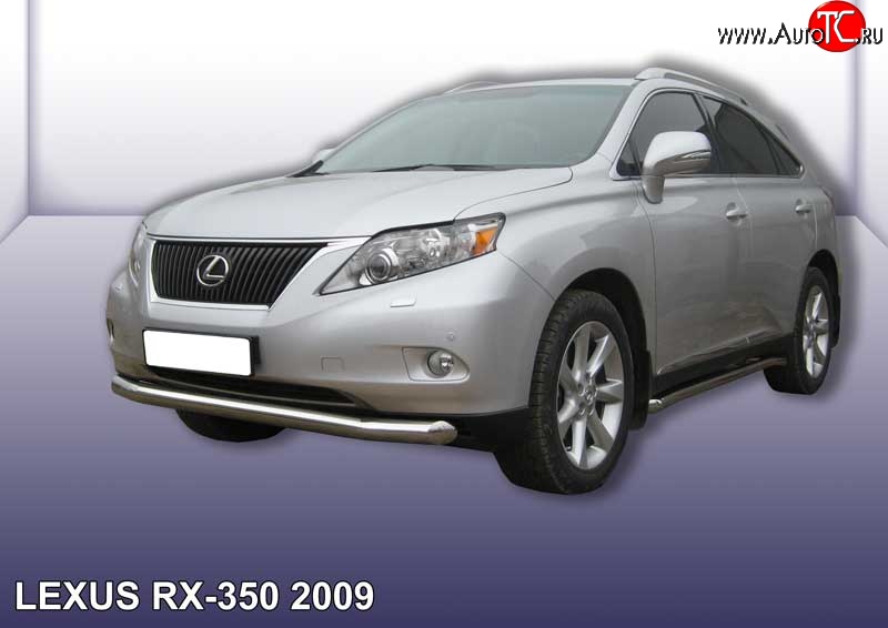 16 699 р. Одинарная защита переднего бампера диаметром 76 мм Slitkoff  Lexus RX350  AL10 (2008-2012) дорестайлинг (Нержавейка, Полированная)  с доставкой в г. Новочеркасск