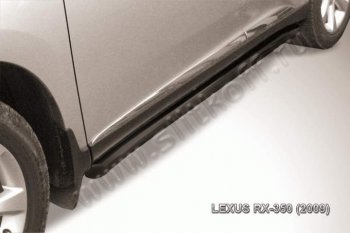 11 999 р. Защита порогов Slitkoff Lexus RX350 AL10 дорестайлинг (2008-2012) (Цвет: серебристый)  с доставкой в г. Новочеркасск. Увеличить фотографию 1