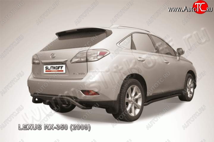 9 799 р. Защита задняя Slitkoff  Lexus RX350  AL10 (2008-2012) дорестайлинг (Цвет: серебристый)  с доставкой в г. Новочеркасск