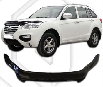 Дефлектор капота CA-Plastiс exclusive Lifan (Лифан) X60 (Х60) (2011-2025) дорестайлинг, 1-ый рестайлинг, 2-ой рестайлинг