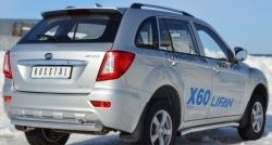 16 299 р. Защита заднего бампера (Ø76 и 42 мм, нержавейка) SLITKOFF  Lifan X60 (2011-2015) дорестайлинг  с доставкой в г. Новочеркасск. Увеличить фотографию 4