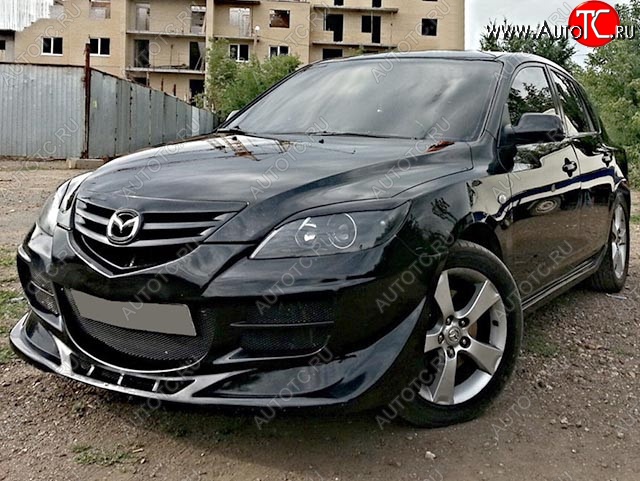 9 099 р. Передний бампер EXS STYLE Mazda 3/Axela BK дорестайлинг, хэтчбэк (2003-2006) (Неокрашенный)  с доставкой в г. Новочеркасск