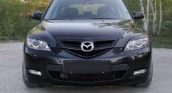 799 р. Реснички RA на фары  Mazda 3/Axela  BK (2006-2009) рестайлинг, хэтчбэк (Неокрашенные)  с доставкой в г. Новочеркасск. Увеличить фотографию 3