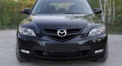 799 р. Реснички на фары RA  Mazda 3/Axela  BK (2003-2009) дорестайлинг, хэтчбэк, рестайлинг, хэтчбэк (Неокрашенные)  с доставкой в г. Новочеркасск. Увеличить фотографию 2