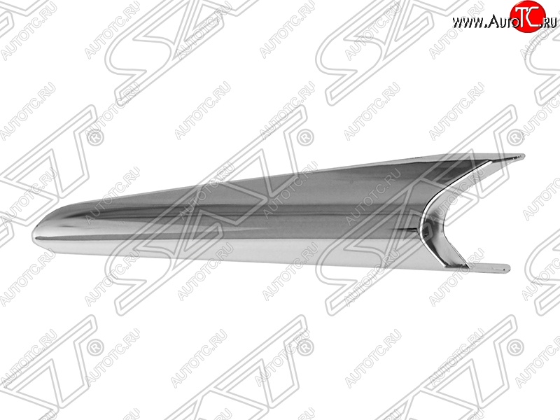 819 р. Левый молдинг на передний бампер SAT (хром)  Mazda 3/Axela  BM (2013-2019) дорестайлинг, хэтчбэк, рестайлинг, хэтчбэк (Неокрашенный)  с доставкой в г. Новочеркасск