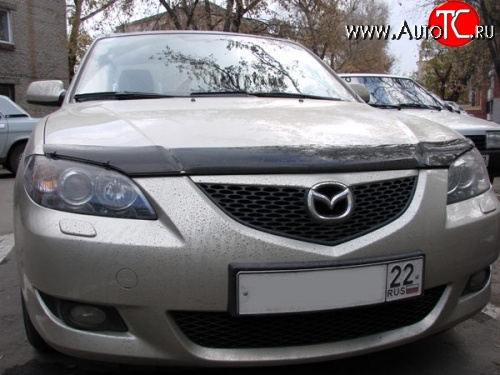 2 599 р. Дефлектор капота NovLine Mazda 3/Axela BK дорестайлинг седан (2003-2006)  с доставкой в г. Новочеркасск