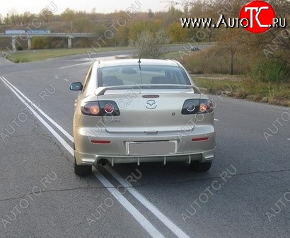 4 749 р. Накладка на задний бампер Style  Mazda 3/Axela  BK (2003-2006) дорестайлинг седан (Неокрашенная)  с доставкой в г. Новочеркасск