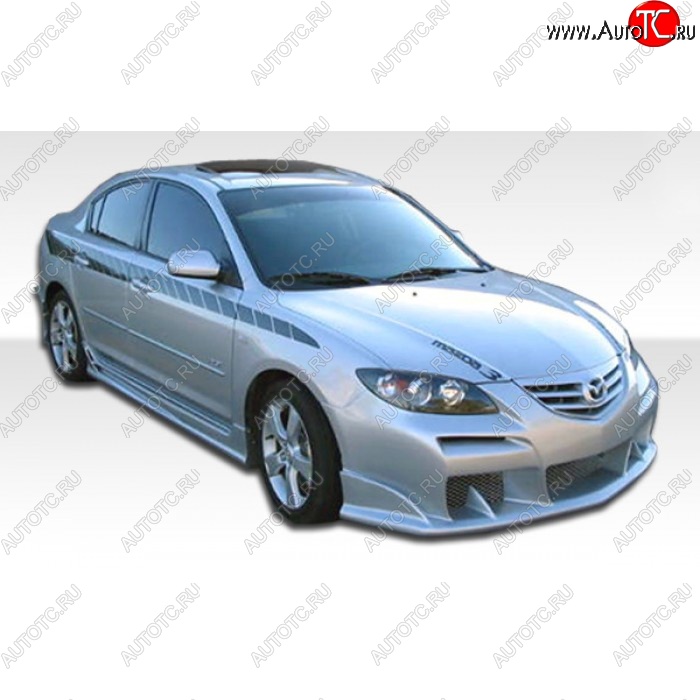 9 949 р. Передний бампер RAVEN DESIGN Mazda 3/Axela BK дорестайлинг седан (2003-2006) (Неокрашенный)  с доставкой в г. Новочеркасск