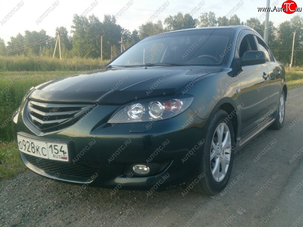 3 189 р. Решётка радиатора Корнер Mazda 3/Axela BK дорестайлинг седан (2003-2006) (Неокрашенная)  с доставкой в г. Новочеркасск