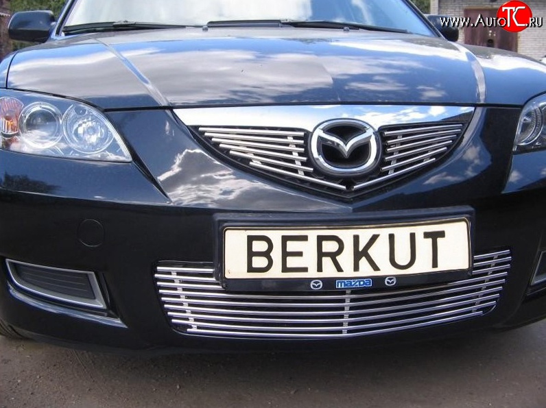 5 399 р. Декоративная вставка воздухозаборника Berkut Mazda 3/Axela BK дорестайлинг седан (2003-2006)  с доставкой в г. Новочеркасск